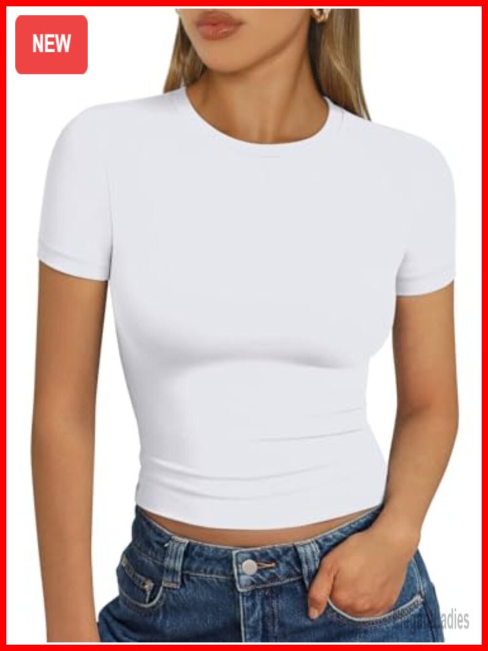 Buttery Soft Slim Fit Short Sleeve Crew Neck Crop Top Yoga Daily